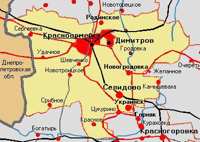 Новогродовка донецкая область карта